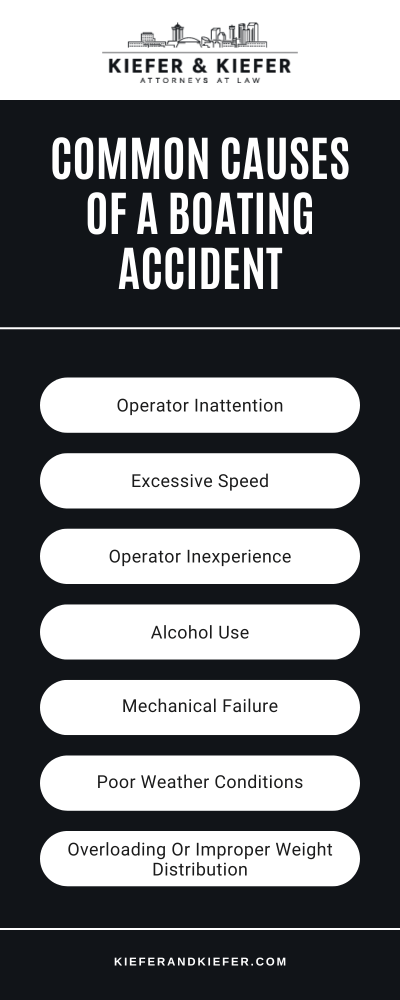 Common Causes Of A Boating Accident Infographic